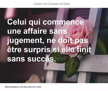 Citations Chevalier de Méré