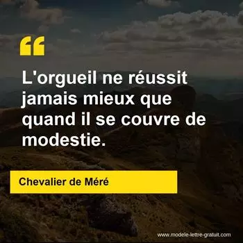 Citation Chevalier de Méré