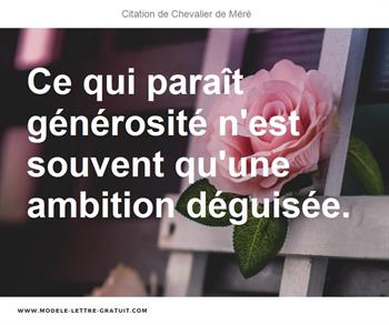 Citations Chevalier de Méré