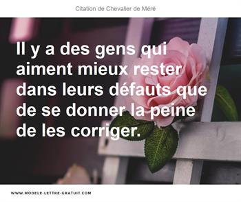 Citations Chevalier de Méré