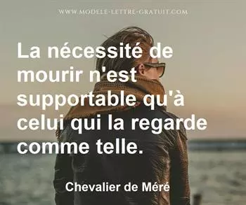 Citation de Chevalier de Méré