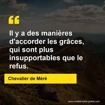Citation Chevalier de Méré
