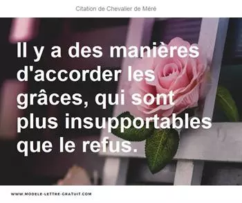 Citations Chevalier de Méré