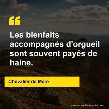Citation Chevalier de Méré