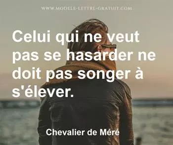 Citation de Chevalier de Méré