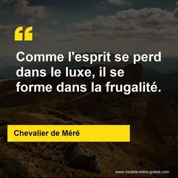 Citation Chevalier de Méré