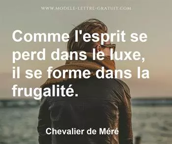 Citation de Chevalier de Méré