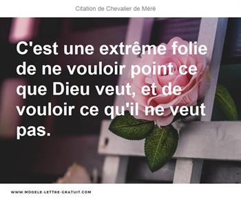 Citations Chevalier de Méré