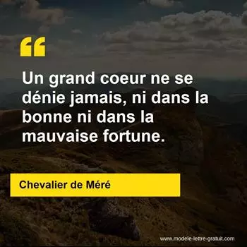 Citation Chevalier de Méré