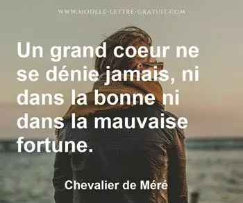 Citation de Chevalier de Méré