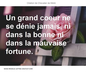 Citations Chevalier de Méré
