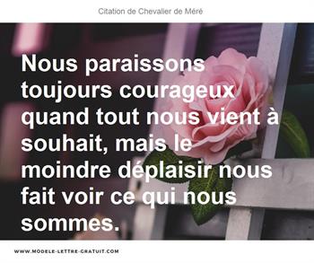 Citations Chevalier de Méré