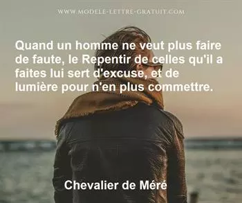 Citation de Chevalier de Méré