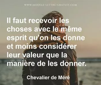 Citation de Chevalier de Méré