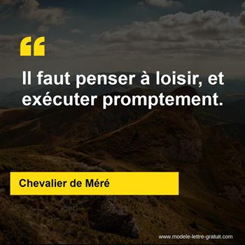 Citation de Chevalier de Méré