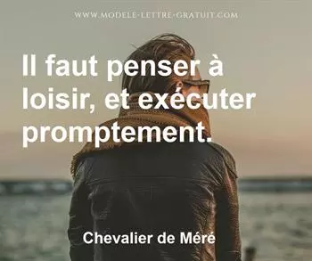 Citation de Chevalier de Méré