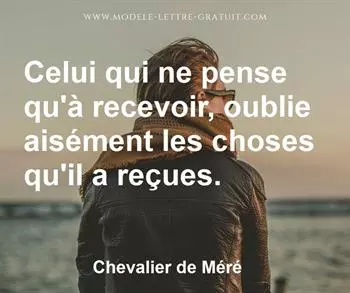 Citation de Chevalier de Méré