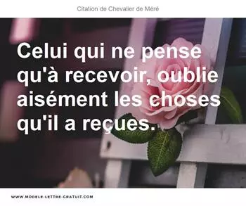 Citations Chevalier de Méré