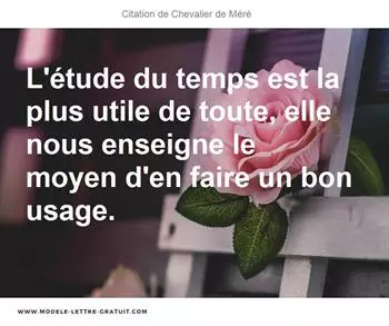 Citations Chevalier de Méré