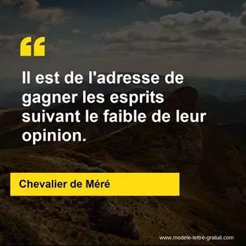 Citation Chevalier de Méré