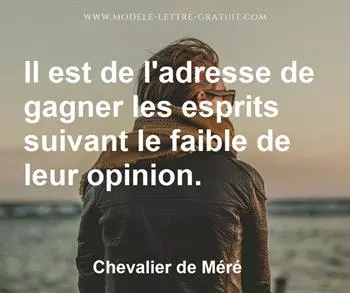 Citation de Chevalier de Méré