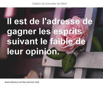 Citations Chevalier de Méré