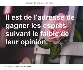 Citations Chevalier de Méré