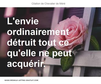 Citations Chevalier de Méré