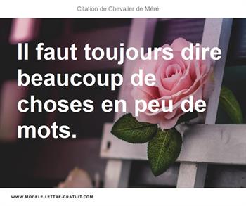 Citations Chevalier de Méré