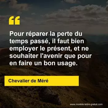 Citation Chevalier de Méré