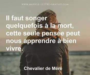 Citation de Chevalier de Méré