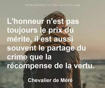 Citation de Chevalier de Méré
