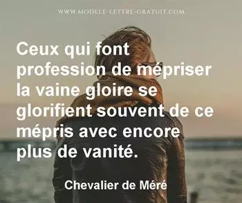 Citation de Chevalier de Méré
