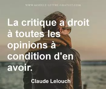 Citation de Claude Lelouch
