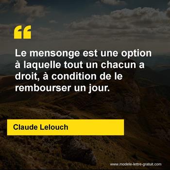 Citation de Claude Lelouch