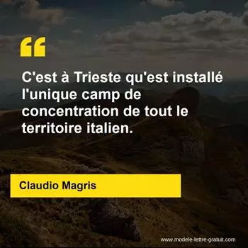 Citation Claudio Magris