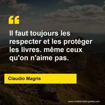 Citation Claudio Magris