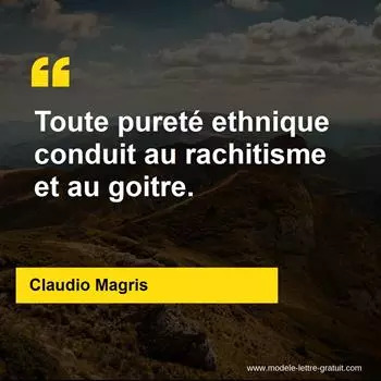 Citation de Claudio Magris