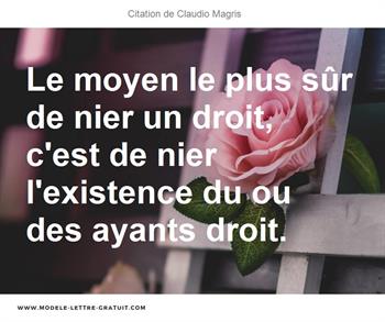 Citations Claudio Magris