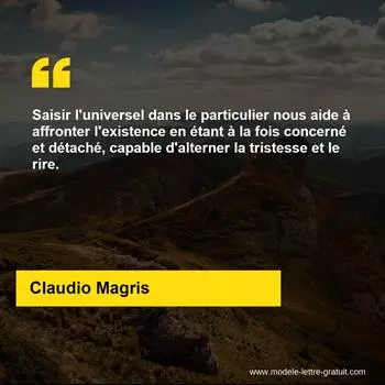 Citation Claudio Magris