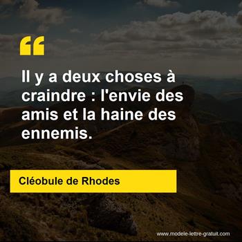 Citation de Cléobule de Rhodes
