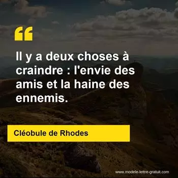 Citation Cléobule de Rhodes