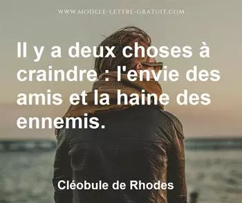 Citation de Cléobule de Rhodes