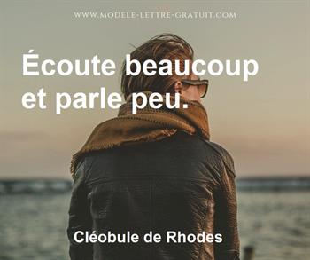 Citation de Cléobule de Rhodes
