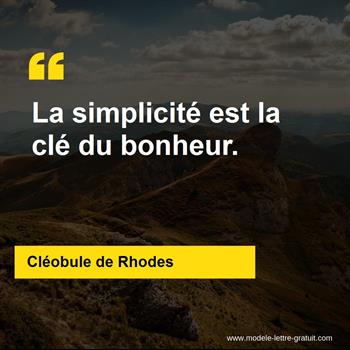 Citation Cléobule de Rhodes