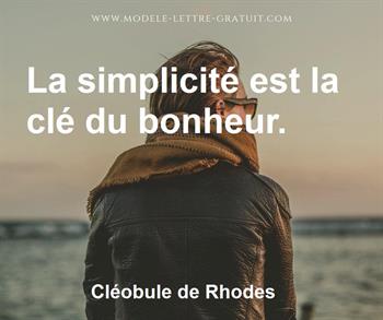 Citation de Cléobule de Rhodes