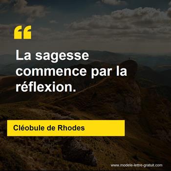 Citation Cléobule de Rhodes