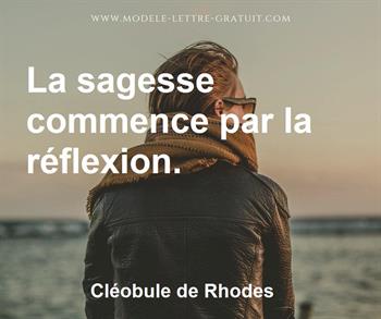 Citation de Cléobule de Rhodes