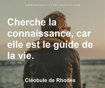 Citation de Cléobule de Rhodes