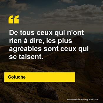 Citation de Coluche